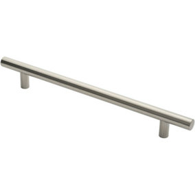 Straight T Bar Pull Handle 600 x 30mm 450mm Fixing Centres Satin Steel