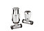 Straight Thermostatic Radiator Valves, Sold in Pairs - Chrome - Balterley