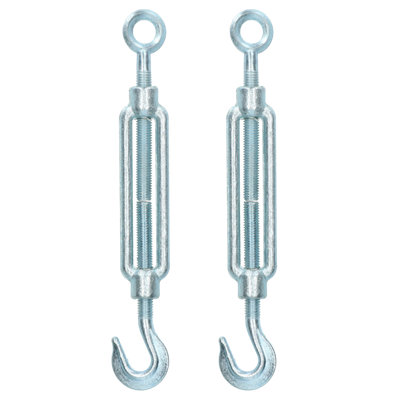 Straining Screw / Turnbuckle Hook to Eye 2 PACK Galvanised Rigging M10 DK62