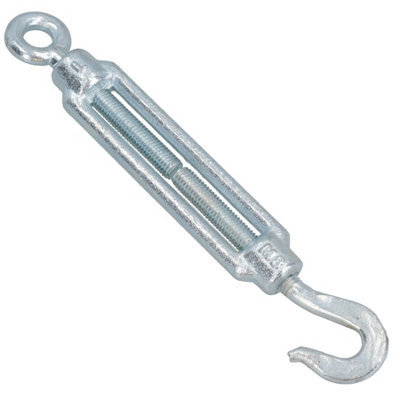 Straining Screw / Turnbuckle Hook to Eye Galvanised Rigging M8 DK61