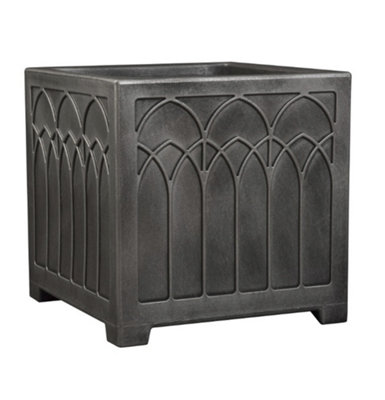 Strata 32cm Gothic Planter GN567-PEW-ST Grey Planter