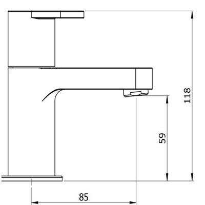 Strata Blade Bath Tap Pair Chrome - Modern 3/4" Pillar Taps - Solid Brass Construction - Easy Install - Durable Finish