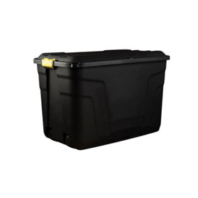 Strata Heavy Duty Storage Box & Lid Black (One Size)