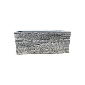 Strata Slate Effect Stone Trough Planter 60cm