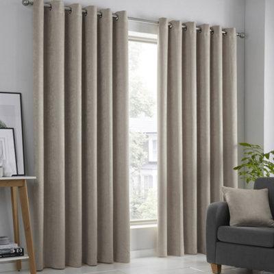 Strata Triple-Woven Dimout Eyelet Curtains