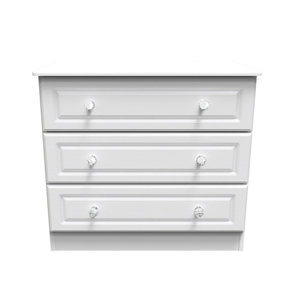 Stratford 3 Drawer Chest in White Ash (Ready Assembled)