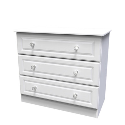 Stratford 3 Drawer Chest in White Ash (Ready Assembled)