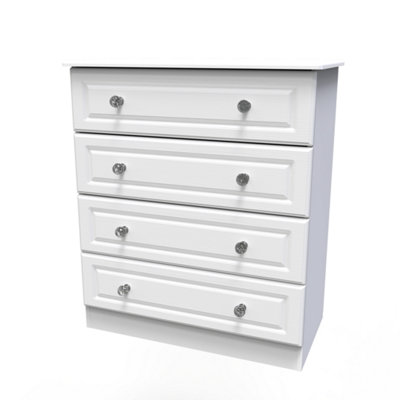 Stratford 4 Drawer Chest in White Ash (Ready Assembled)