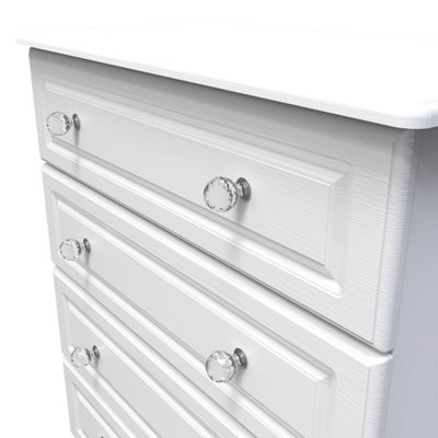 Stratford 4 Drawer Chest in White Ash (Ready Assembled)