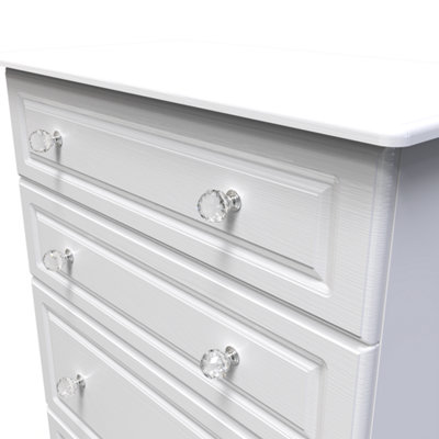 Stratford 4 Drawer Deep Chest in White Ash (Ready Assembled)