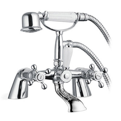 Stratford Freestanding Bath Shower Mixer Tap Chrome - 4