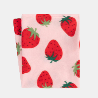 Strawberry Fleece Throw Over Bed Blanket Picnic Travel Warm Chair Sofa Bedspread - 5