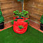 Strawberry Planter Grow Bag - Indoor or Outdoor Extra Deep Planting Bag with Handles & Side Pockets - H45 x 35cm Dia, 43L Capacity