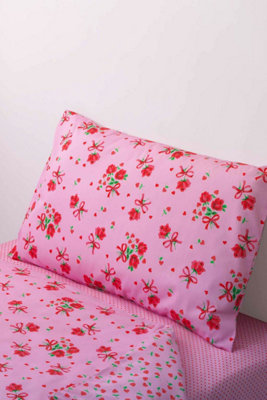 Strawberry Rose Duvet Cover Set