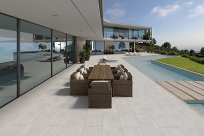 Street off white 20mm porcelain paver. Size- 600mmx600mm. Pack of 60 with coverage of 21.6 sqr mtrs