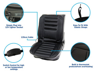HILLINGTON Heated Car Seat, Universal 12V - Cushion Heater, 6 Motors &  Remote Control