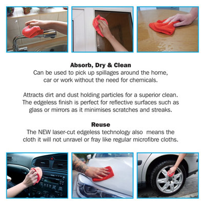 Streetwize Box of 30 Reusable Microfibre Home & Car All Cleaning Cloths - 5