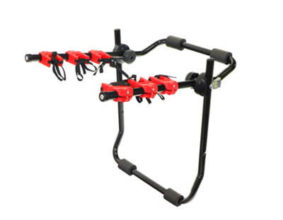 Streetwize Car & 4x4 Boot Mount Fitment 45kg 3 Bike Travel Rack Carrier ...