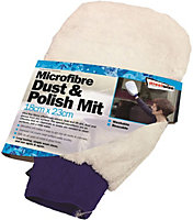 Streetwize Car Vehicle Cleaning Microfibre Washable Dust & Polish Mitt Cloth