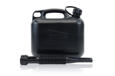 Streetwize Durable Plastic Jerry Fuel Oil DIESEL Can Container & Funnel - BLACK