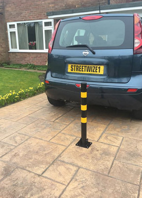 Streetwize Home Shop Driveways Folding Fold Down Security Parking Post With Lock & Bolts