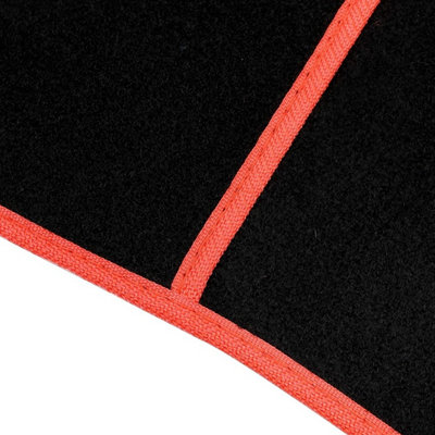 Streetwize Red Edge Trim 4 Piece Carpet Mat Set
