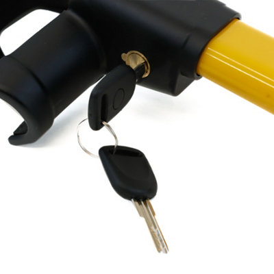 Streetwize Universal Rotary Vehicle Steering Lock Car Security Wheel Keys