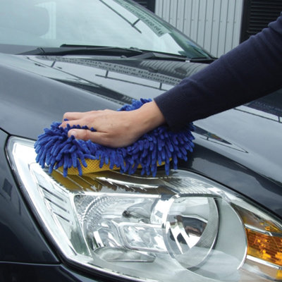 Streetwize Washable Reusable Super Soft Microfibre Wash & Scrub Sponge Cloth - 5