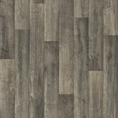 Stressed Oak Effect Vinyl Flooring -Premium Woods 4m x 4m (16m2)