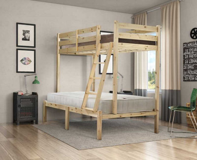 Small Double Bunk Quadruple Sleeper Bunk Beds Harvard Grey Double