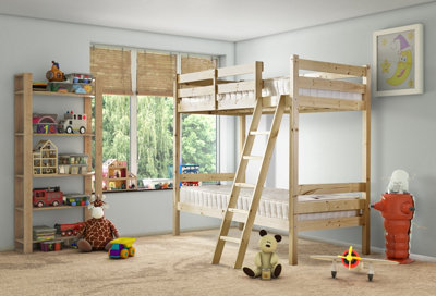 Strictly Beds and Bunks Nepal Heavy Duty Pine Bunk Bed, 3ft single