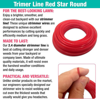 Strimmer Line Red Star 2.4 mm x 15m Strimmer Wire