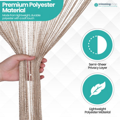 String Curtains Glitter Fringe Panel Fly Screen Doorway Tassel Curatin ...