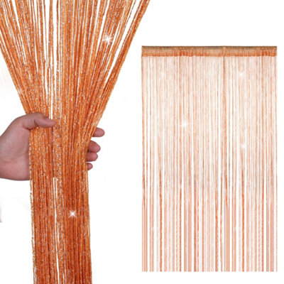 String Curtains Glitter Fringe Panel Fly Screen Doorway Tassel Curatin ...