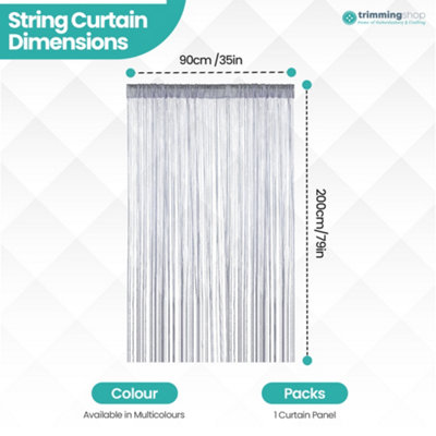 String Curtains Glitter Fringe Panel Fly Screen Doorway Tassel Curatin ...