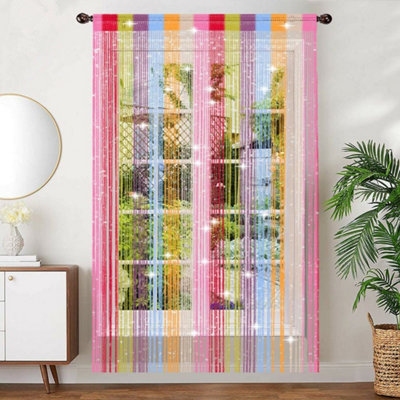 String Door Curtain Multi Colour NEW String Dew Drop Door Window Curtain