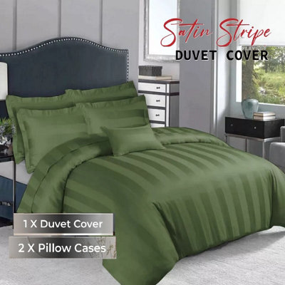 Stripe Duvet Cover 3-Piece Quilt Cover With Pillowcase Single Double King Super King Sizes