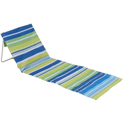 Portable folding store beach lounger mat