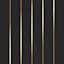 Stripe Panel Wallpaper In Black And Gold