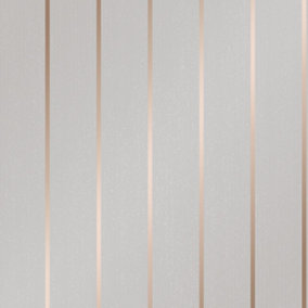 Stripe Panel wallpaper in soft grey & rose