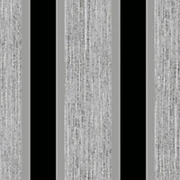 Stripe Wallpaper Black and Silver Direct Wallpapers E87519