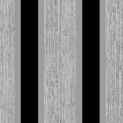 Stripe Wallpaper Black and Silver Direct Wallpapers E87519