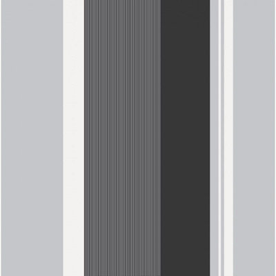 Stripe Wallpaper Bold Charcoal Grey Black White Silver Luxury Modern
