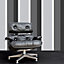 Stripe Wallpaper Bold Charcoal Grey Black White Silver Luxury Modern