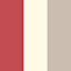 Stripe Wallpaper - Red / Cream / Grey - E40910