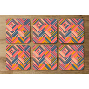 Striped bright geometric pattern (Coaster) / Default Title