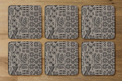 Striped egyptian theme with ethnic and tribal motifs (Coaster ...