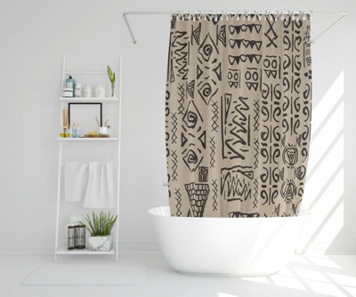 Striped egyptian theme with ethnic and tribal motifs (Shower Curtain) / Default Title Price Comparisons | Compare The Build