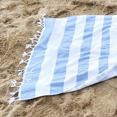 Striped Hammam Turkish Style Beach Towel
