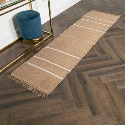 Striped Jute Runner Rug (60 x 230cm) DIY at B&Q